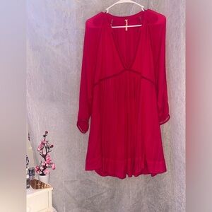 Free People Fuchsia A-line Dress